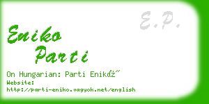 eniko parti business card